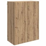 vidaXL Wandkast 66 x 34,5 x 90 cm Bewerkt hout Artisanaal eiken
