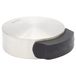 WAGNER Design vloer deurstopper SCREW OR GLUE/schroef of lijm - diameter Ø 50 x 55 x 17 mm, geborsteld metaal, inox look, thermoplastisch rubber, designprijs - 15511111