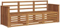 vidaXL - 3-delige bank loungeset - Naturel - Massief Acacia Hout