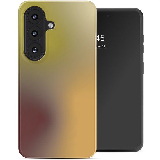 Selencia Hoesje - Geschikt voor Samsung Galaxy S26 - Backcover - Gradient Olive Dust