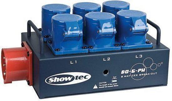 Showtec BO-6-PWC Break-out box 5-pins CEE 16A - 6 x 3-pins CEE 16A Home entertainment - Accessoires