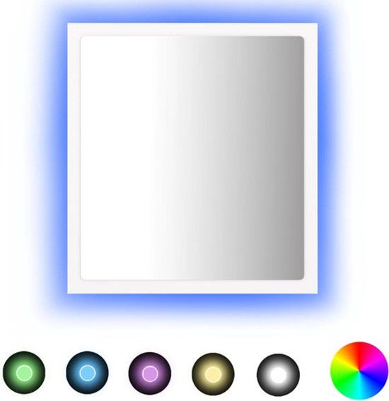 vidaXL Badkamerspiegel LED 40x8,5x37 cm acryl wit