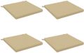 vidaXL - Zitkussens - SOEST - 4 stuks - 100% Polyester - Beige