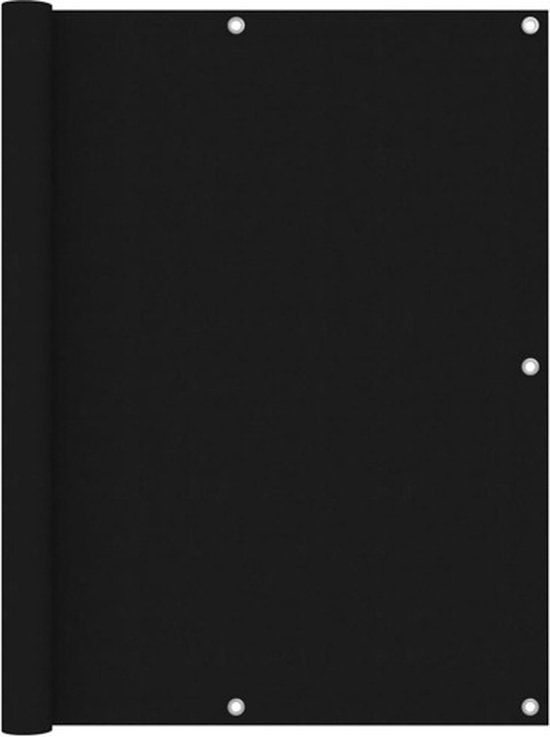 vidaXL Balkonscherm - 120x600 cm - Oxford Stof - Zwart