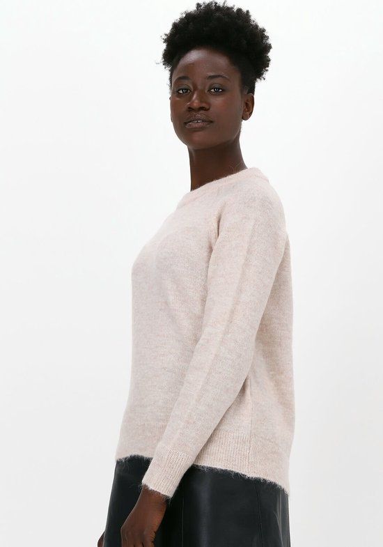 SELECTED FEMME SLFLULU LS KNIT O-NECK B NOOS - Trui voor dames - Ecru - Maat L