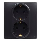 Legrand Niloé 396498 dubbele schakelaar 10A monoblock, compleet mechanisme, zwart