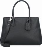 abro Leren Business tas Schoudertas met laptopvak Leather Adria Businessshopper Busy Navy Blauw