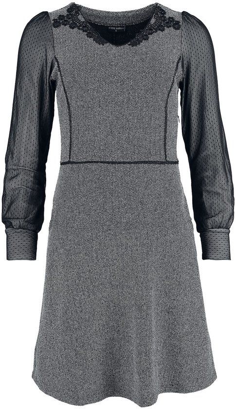 Vive Maria Cottage Girl Dames Mini-jurk - zwart/grijs - XL