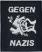 Gegen Nazis Patch zwart-wit Polyester