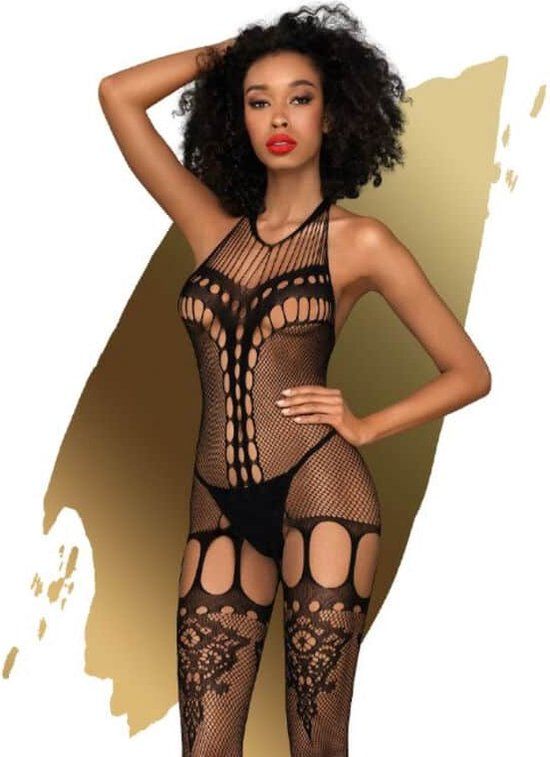 PENTHOUSE Fancy Me Bodystocking - Zwart - One size