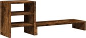 vidaXL Monitorstandaard met bureau-organizer hout gerookt eikenkleurig
