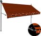 Maison Exclusive - Pare-soleil extensible, à commande manuelle, avec éclairage LED, 300 cm, orange-brun