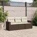Prolenta Maison Exclusive - Tuinset voor de tuin, bestaande uit 3 delen met kussens, bruin, van polyrotan