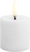 Uyuni LED Bougie Rustique Blanc - Melted Smooth 5x4,5cm