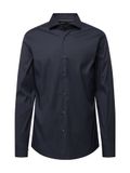 Hugo Boss BOSS Hank slim fit overhemd - popeline - blauw - Strijkvriendelijk - Boordmaat: 46