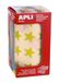Apli Kids APLI Stickers metallic, op voorgeperforeerde vellen, 19,5 mm, Geel