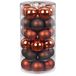 Inge-glas Inge Christmas Kerstballen - 30x st - kastanje bruin - D6 cm - glas - mat/glans - kerstversiering
