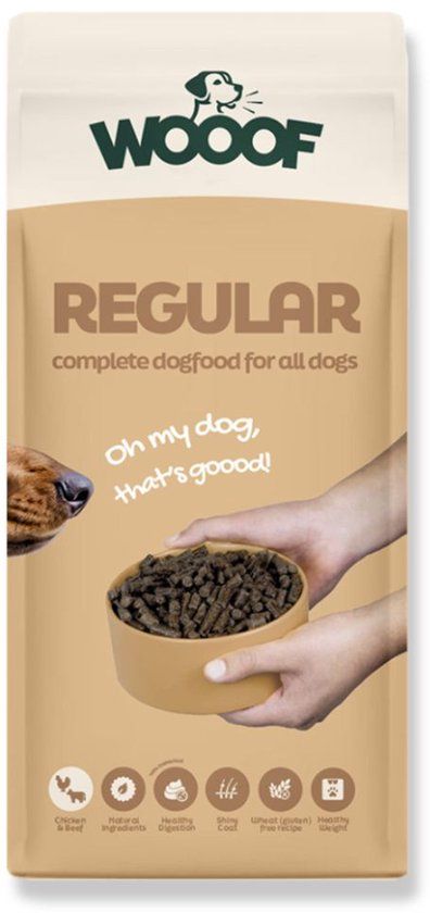 WOOOF Regular Geperst Hondenvoer 14kg