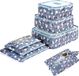 Unyqoos® Set van 7 Reisorganisatoren Verpakkingsblokjes Waszak Bagage Compressiezakken Sack in Bag Organizer voor kleding Bleu