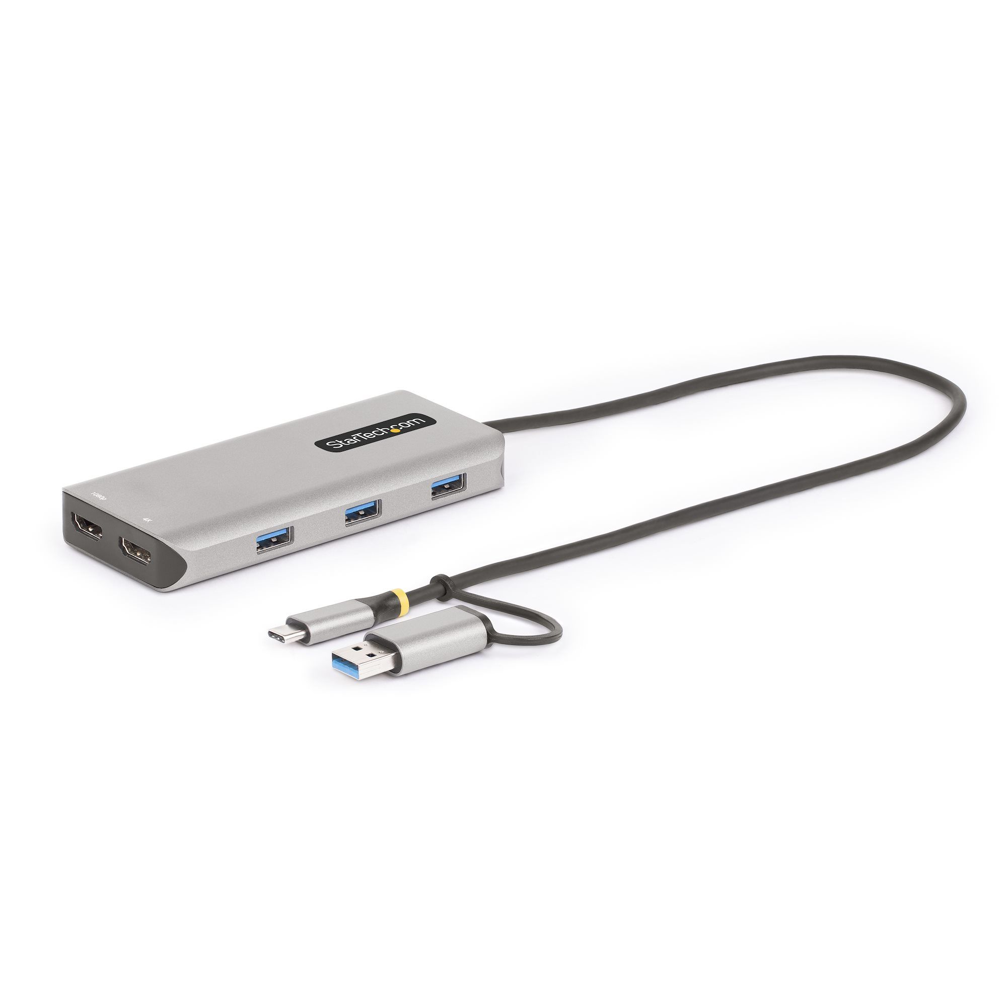 StarTech.com USB-C Multiport Adapter - Dual HDMI, 3x USB-A, Mini Docking Station