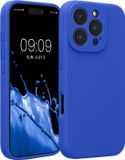 kwmobile telefoonhoesje geschikt voor Apple iPhone 16 Pro - TPU backcover met siliconen coating - Smartphone case in Baltisch blauw