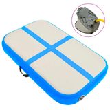 Syfax Gymnastiekmat met pomp opblaasbaar 60x100x10 cm PVC blauw