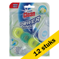 At Home Aanbieding: At Home Clean toiletblok Power Rings Fresh Citrus 40 gram (12 stuks)