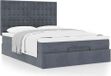 Maison Exclusive - Cadre de lit ottoman avec matelas, gris foncé, 140x200 cm, velours