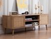 VANILLE meuble TV-HiFi 2 portes chêne sonoma avec rotin