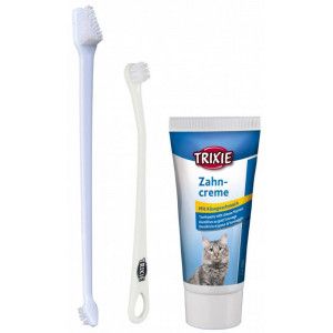 Brekz Trixie Tandenverzorgingsset voor de kat Per Set