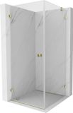 Mexen Lunar-B porte de douche pivotante gauche 90 x 90 cm, transparent, or