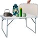 Markenlos Opklapbare tafel voor camping, 60 x 40 cm, met een lichtgewicht aluminium frame, weerbestendig, eenvoudig op te vouwen en op te zetten, ideaal voor tuin en balkon