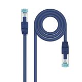 Cat.7 netwerkkabel blauw 30 cm