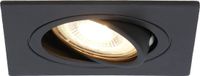 HOFTRONIC Mallorca Vierkante Inbouwspot Zwart LED GU10 5W 2700K
