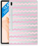 B2Ctelecom Samsung Galaxy Tab S7FE Hippe Hoes Waves Roze
