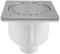 Wiesbaden Doucheplug 10x10 Onderuitlaat RVS