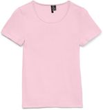 VERO MODA VMTINNA SS O-NECK TOP JRS GA - Dames - Blouses - Maat M - Katoen/Elastaan - Roze