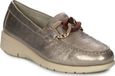 Maciejka Slippers dames en cuir naturel doré, hauteur de semelle 4 cm, modèle P650725001