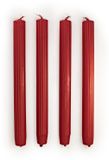 DUKA Bougie conique, 23 cm, côtelée, rouge