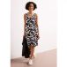 Street One Robe en lin à motif expresso brun 38