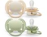 Philips Avent Ultra Soft Pacifier - 0-6 Months - 2 Pack - Beige/Green - SCF091/05