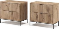 Vicco Eliza Nachtkastje – Set van 2 Viking Eik