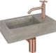 DIFFERNZ RAVO FONTEINSET BETON DONKER GRIJS GEBOGEN X ROOD KOPER