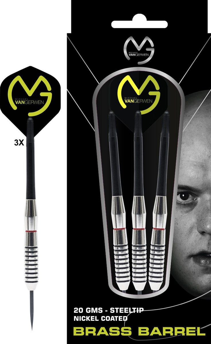 XQMAX Michael van Gerwen Dartpijlen - Nickel Coated - 20 Gram - 2021 Model