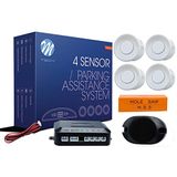 M-Tech CP7W parkeerhulp 4 sensoren met luidspreker wit