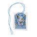 lachineuse Omamori Japans Maneki Neko kattenmotief – geluk – traditioneel geluksbrenger amulet – 6 x 4 cm – blauw – stof, kunststof – decoratief object – cadeau-idee Azië