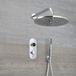 Narus Set de douche avec robinet numérique, tête de douche à effet pluie de 20 cm, mural et douchette