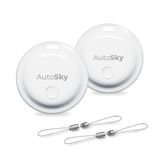 AutoSky SmartTag 2-Pack – Compatibel met Apple Zoek Mijn | Tracker Bluetooth pour Clés, Bagages et Plus