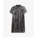 Superdry Robe Courte Manches Courtes Gris M Femme