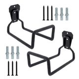 Porte-tuyau d'arrosage sans marque - Métal - Noir - Lot de 2